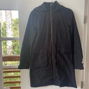 Esprit Black Hooded‎ Rain Coat with Detachable Hood and  Front Pockets, M